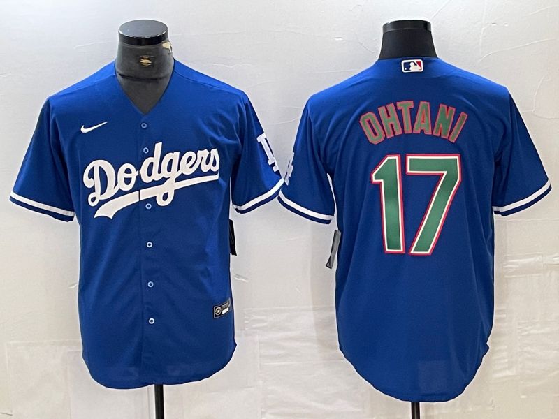 Men Los Angeles Dodgers 17 Ohtani Blue Nike Game MLB Jersey style 21